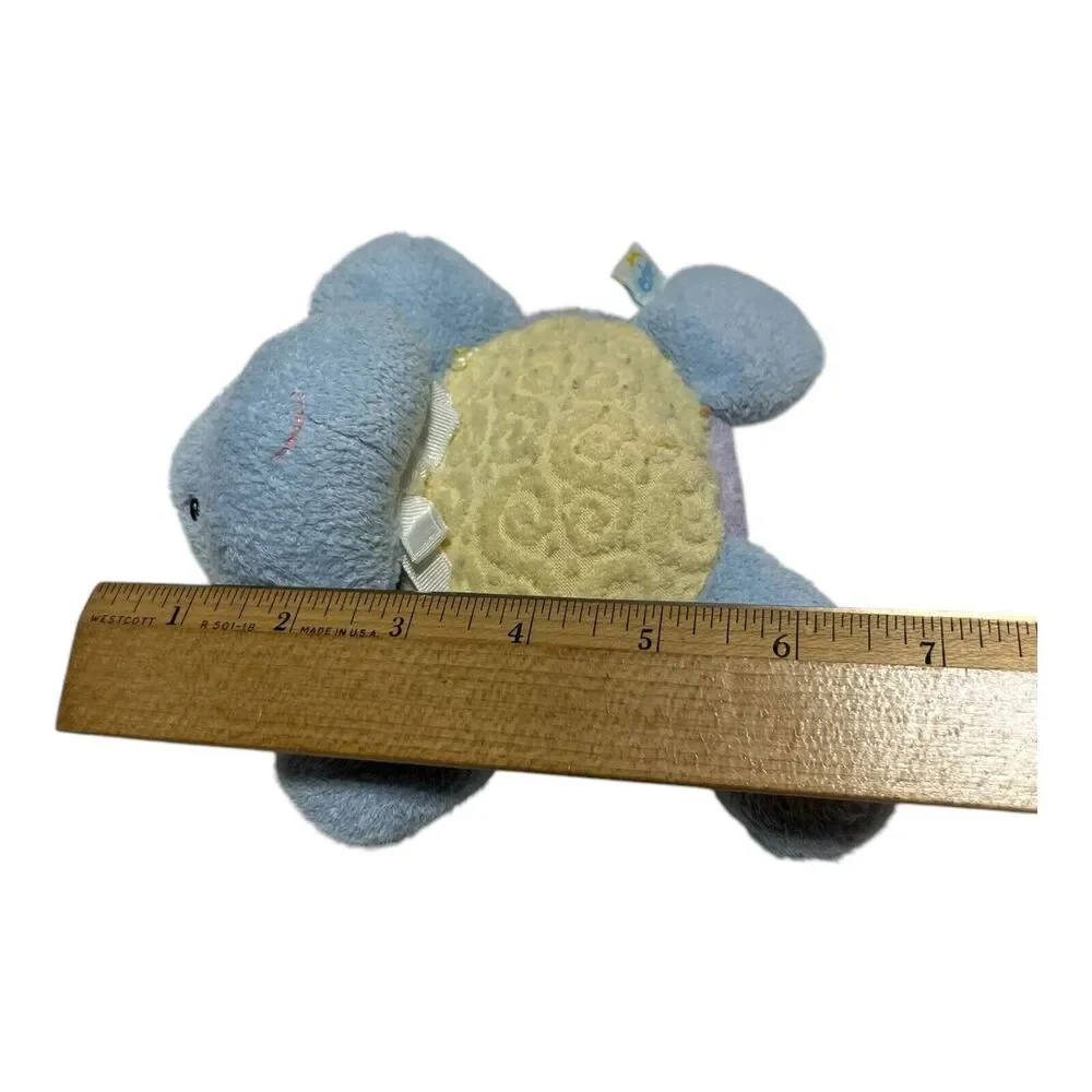 Eden Scented Sherbets Blue Turtle Plush Rattle Stuffed Animal Yellow Purple